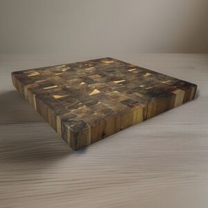 14”x14” Square End-Grain Butcher Block Cutting Board